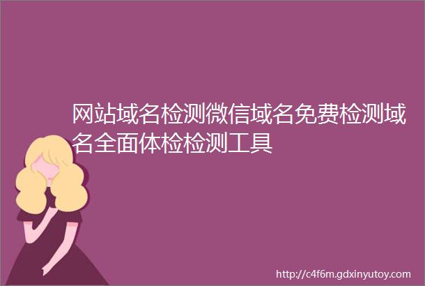 网站域名检测微信域名免费检测域名全面体检检测工具