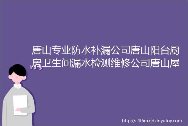 唐山专业防水补漏公司唐山阳台厨房卫生间漏水检测维修公司唐山屋面楼顶外墙厕所天花板漏水补漏电话